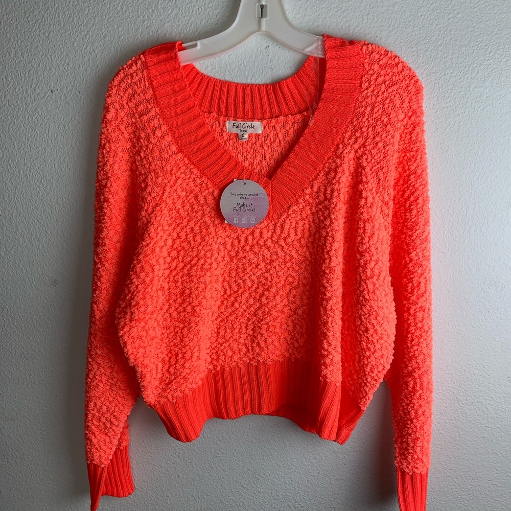 Full Circle Trends Orange Sweater